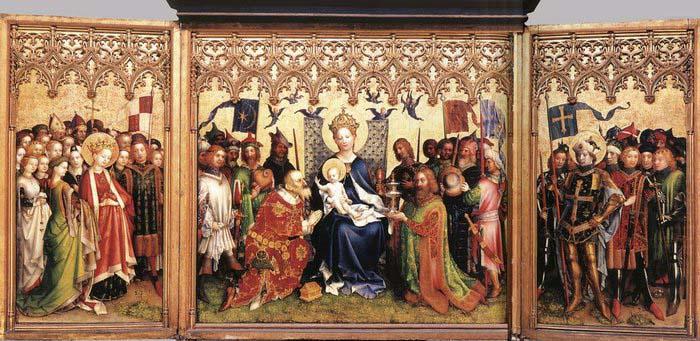 Stefan Lochner Altarpiece of the Patron Saints of Cologne oil painting picture